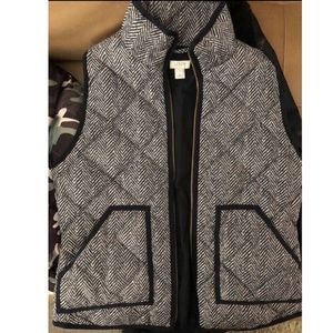 J crew herringbone vest